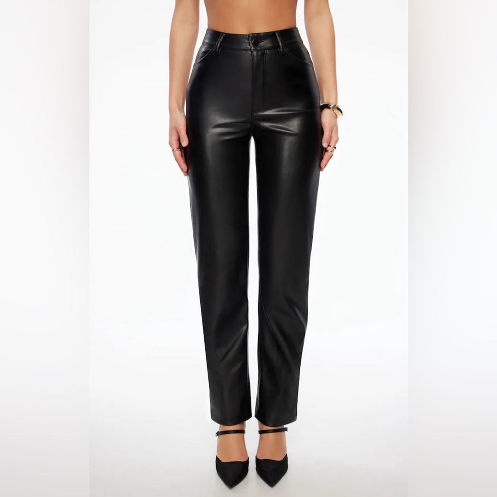 Dynamite Faux Leather Straight Pants